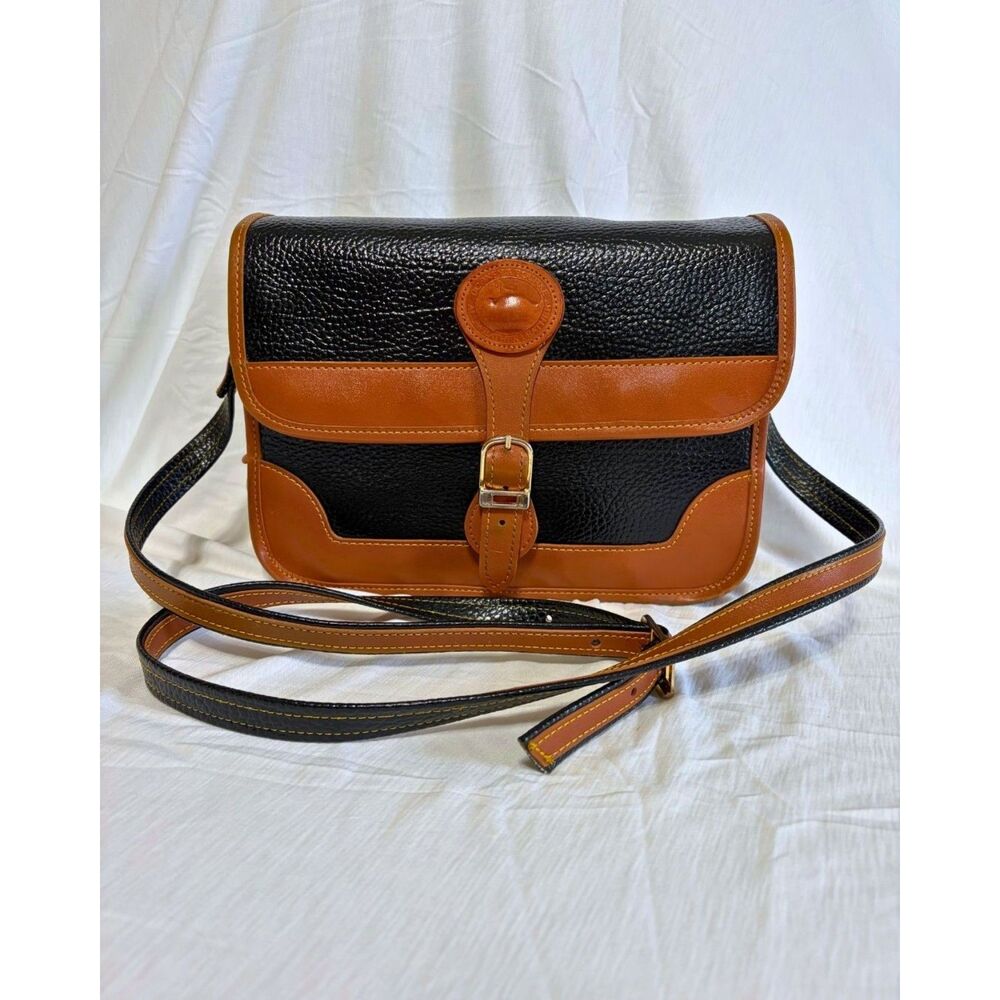 Dooney & Bourke Surrey All Weather Leather Crossbody Bag - Black/British Tan